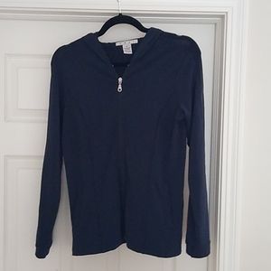 CAbi Dark Blue Running jacket with mesh on sleeves XS
